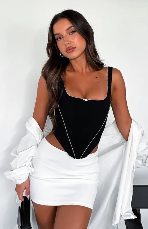 Stuck On Love Bustier Black sold by White Fox Boutique