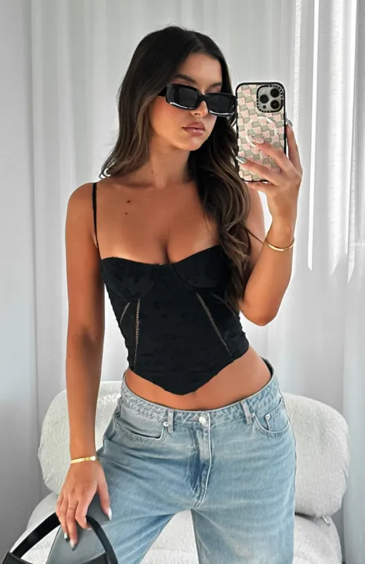 Don't Use Me Bustier Black sold by White Fox Boutique