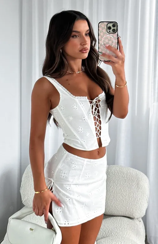 Walk With Me Bustier White sold by White Fox Boutique