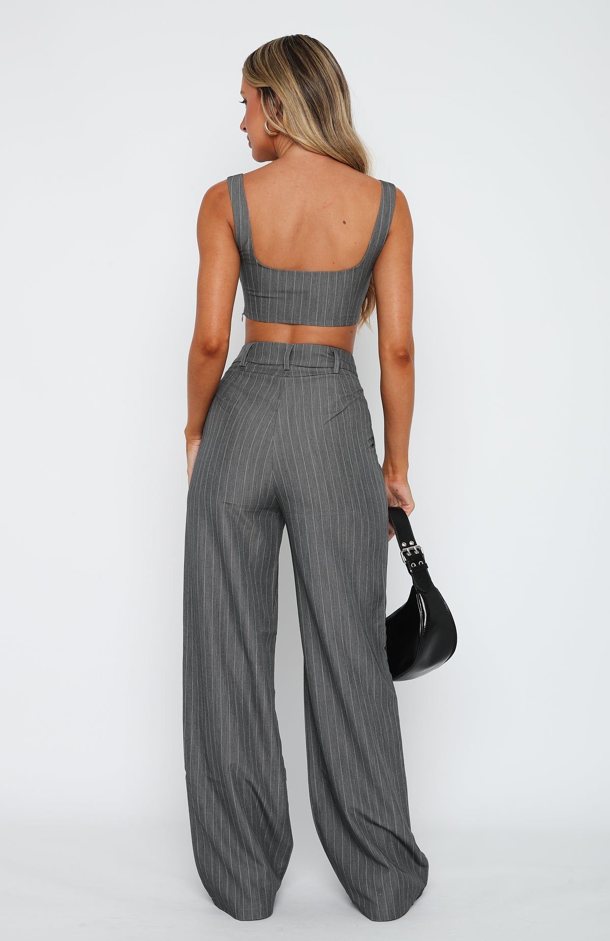 Everything You Are Set Grey Pinstripe sold by White Fox Boutique product image thumbnail 4