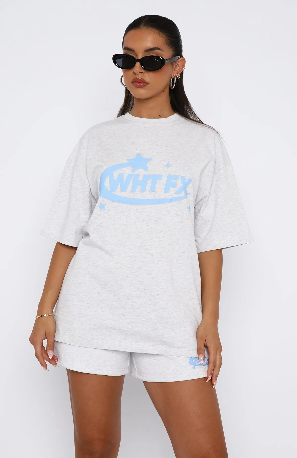 The Main Star Oversized Tee Grey Marle sold by White Fox Boutique product image thumbnail 2