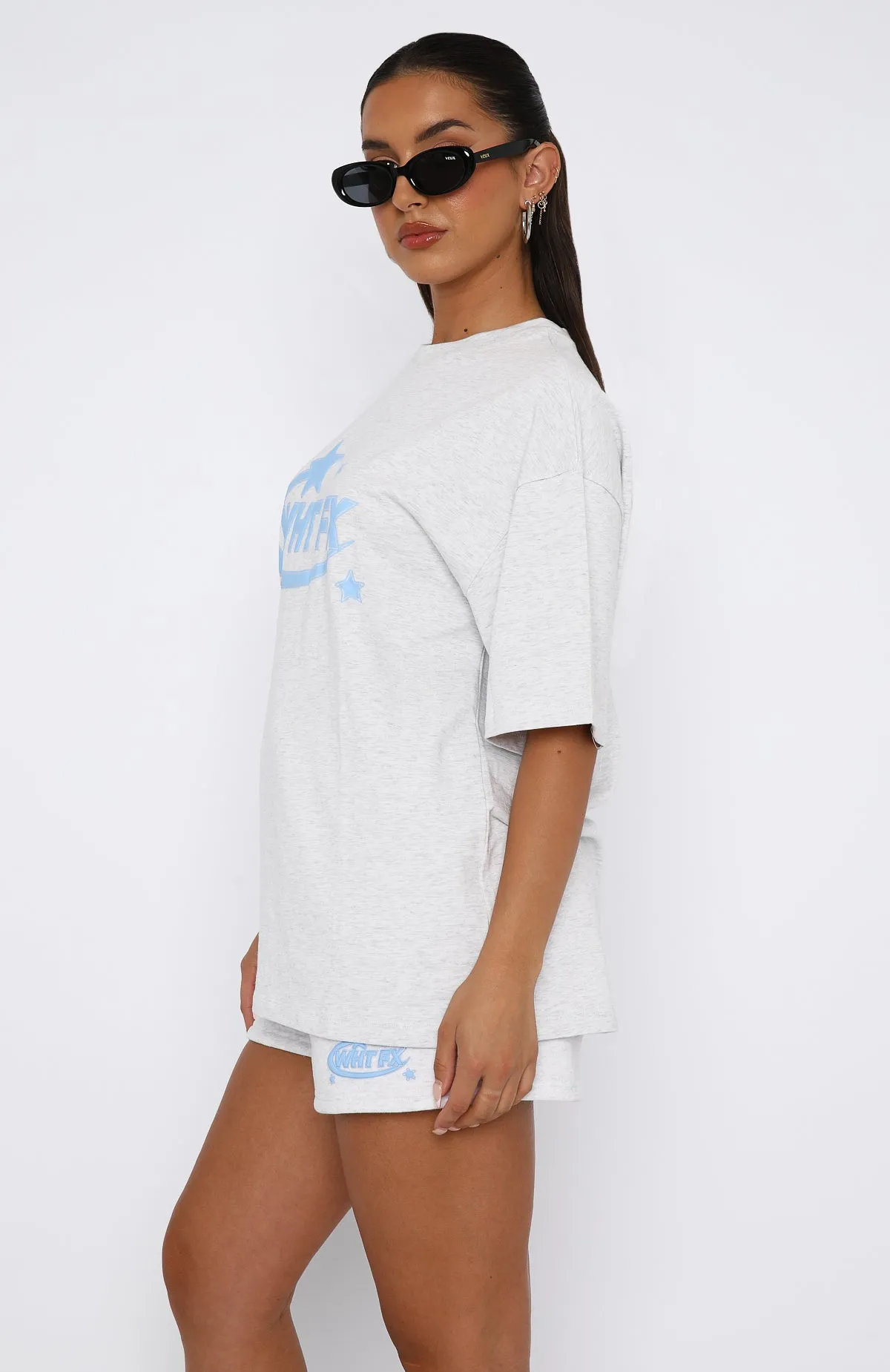 The Main Star Oversized Tee Grey Marle sold by White Fox Boutique product image thumbnail 3