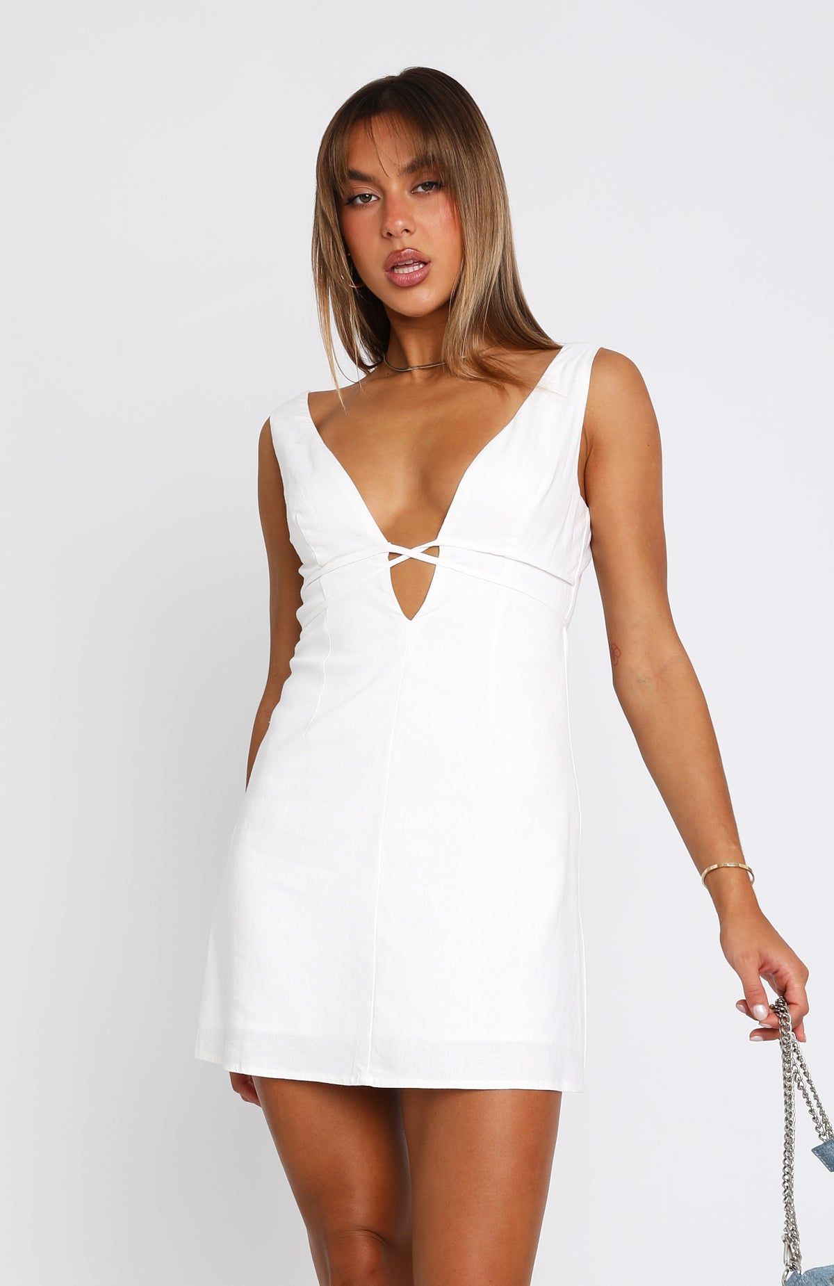 Be Your Baby Mini Dress White sold by White Fox Boutique product image thumbnail 2