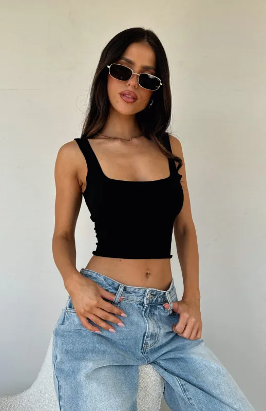 She's Sweet Crop Black sold by White Fox Boutique