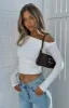 Best Of Luck Long Sleeve Top White sold by White Fox Boutique