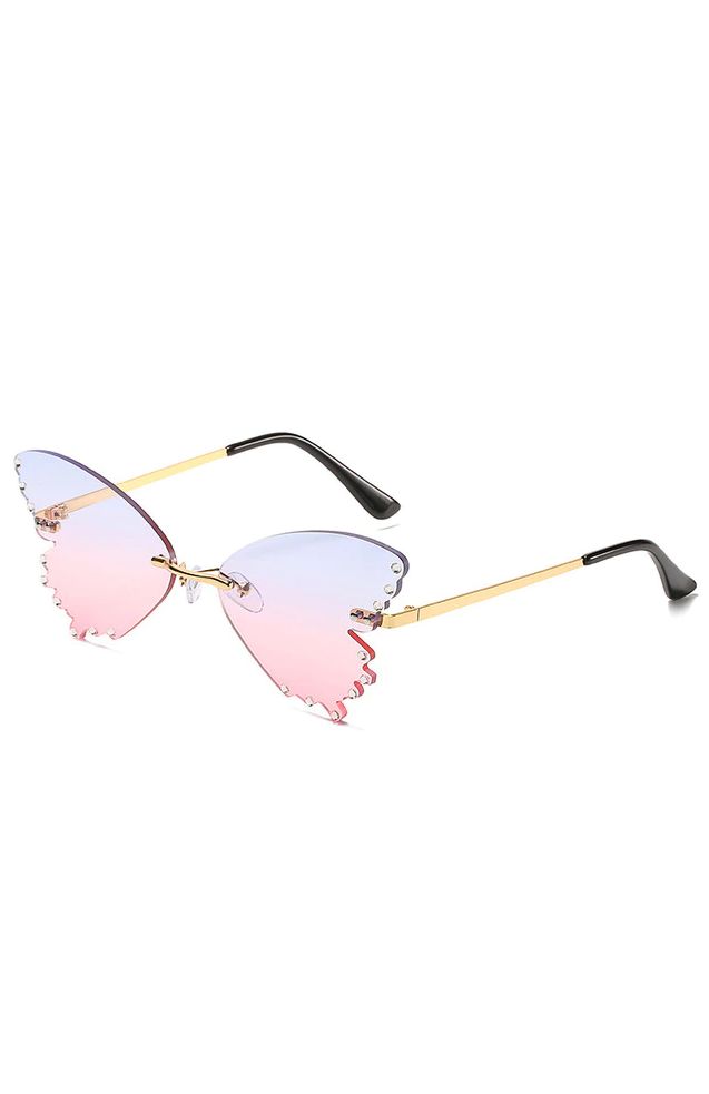 Frankie Butterfly Sunglasses Blue/Pink sold by White Fox Boutique product image thumbnail 2