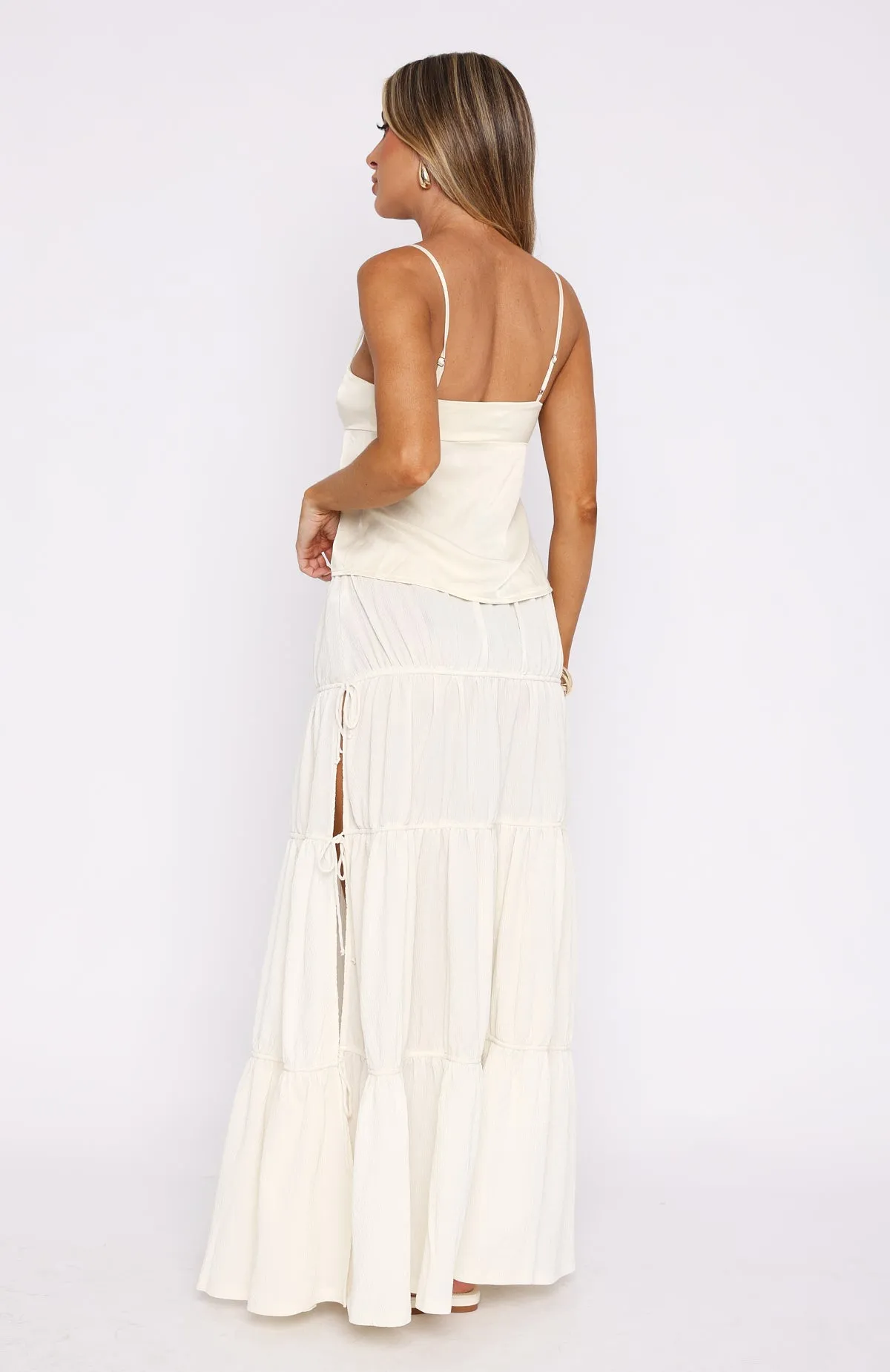Pretty Thing Maxi Skirt Off White sold by White Fox Boutique product image thumbnail 5