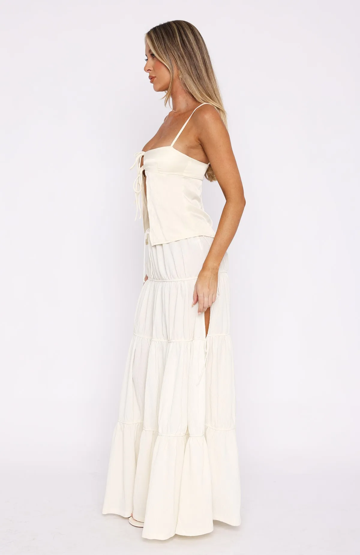 Pretty Thing Maxi Skirt Off White sold by White Fox Boutique product image thumbnail 4