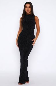 Weight In Gold Maxi Dress Midnight sold by White Fox Boutique