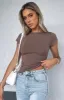 Too Blessed Tee Mocha sold by White Fox Boutique