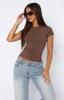 Too Blessed Tee Mocha sold by White Fox Boutique