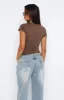 Too Blessed Tee Mocha sold by White Fox Boutique