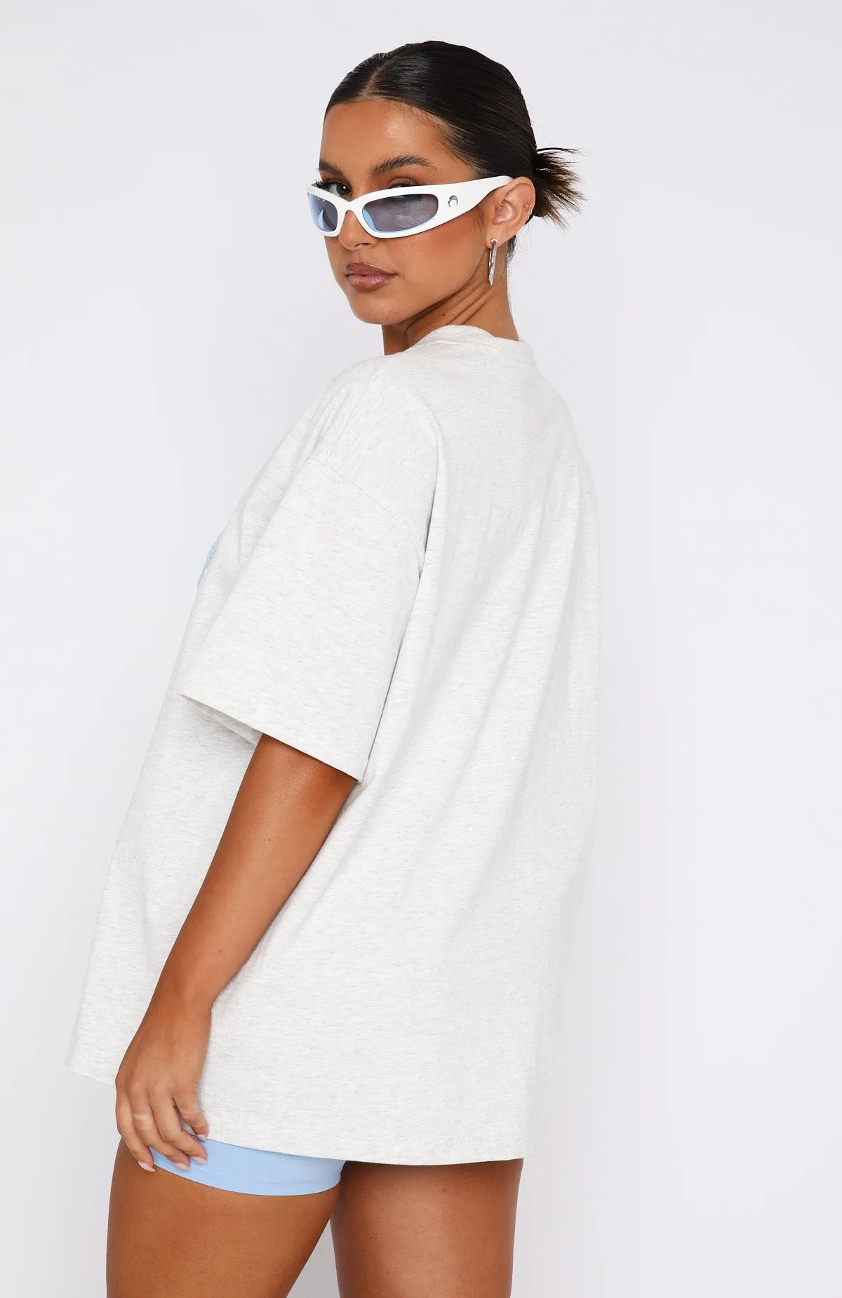 Give It Away Oversized Tee Grey Marle sold by White Fox Boutique product image thumbnail 4
