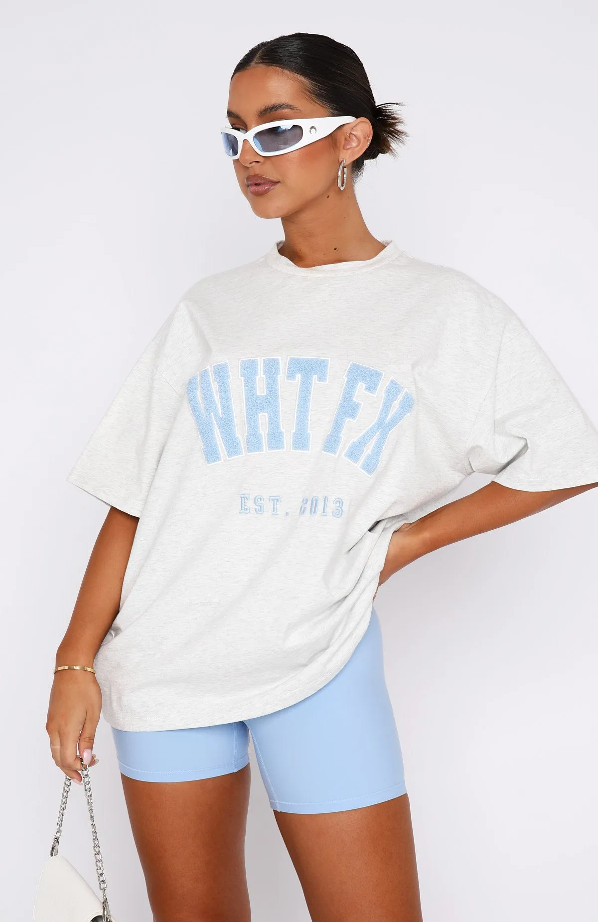 Give It Away Oversized Tee Grey Marle sold by White Fox Boutique product image thumbnail 2