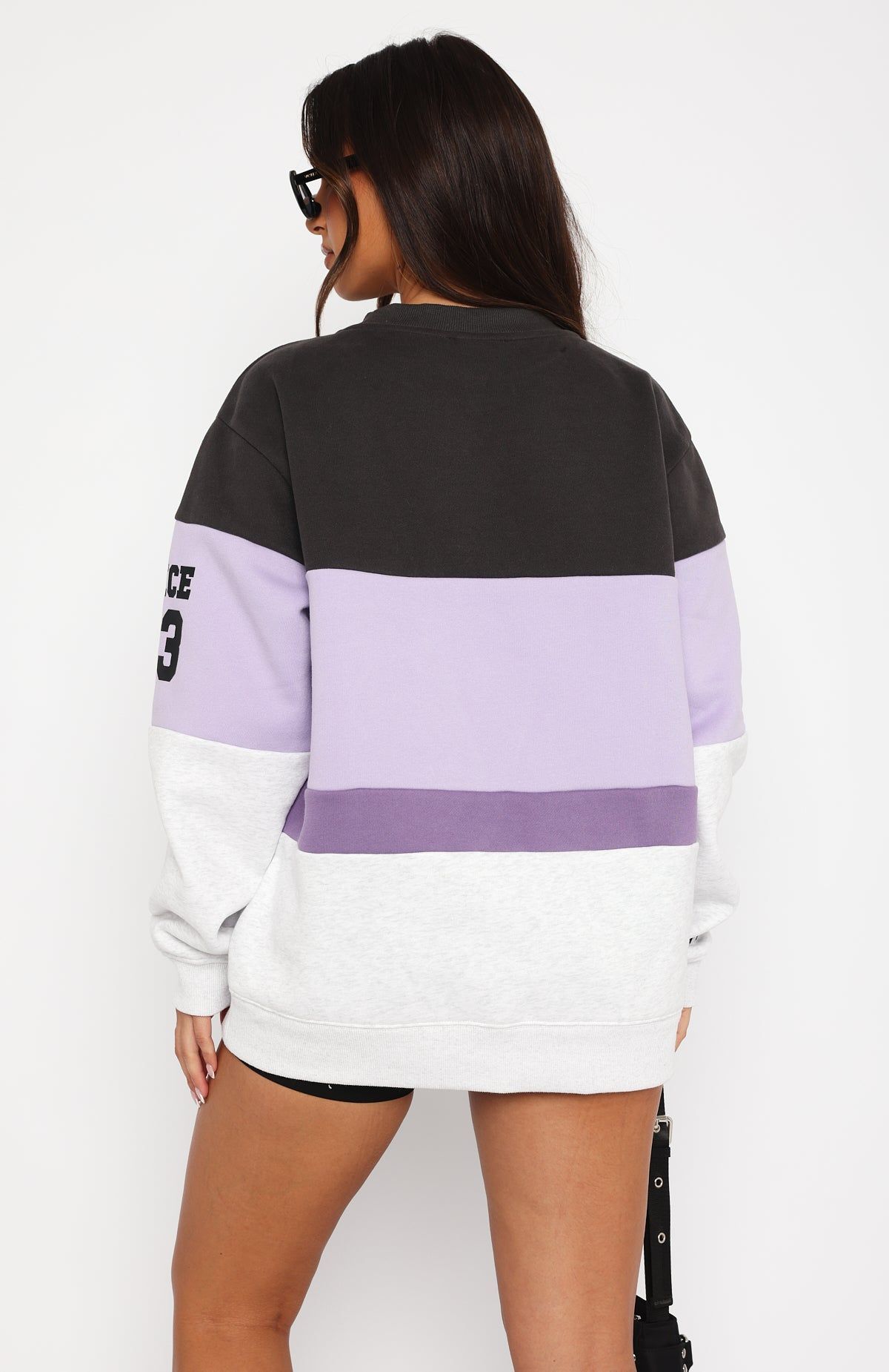 Latest And Greatest Oversized Sweater Lilac sold by White Fox Boutique product image thumbnail 4