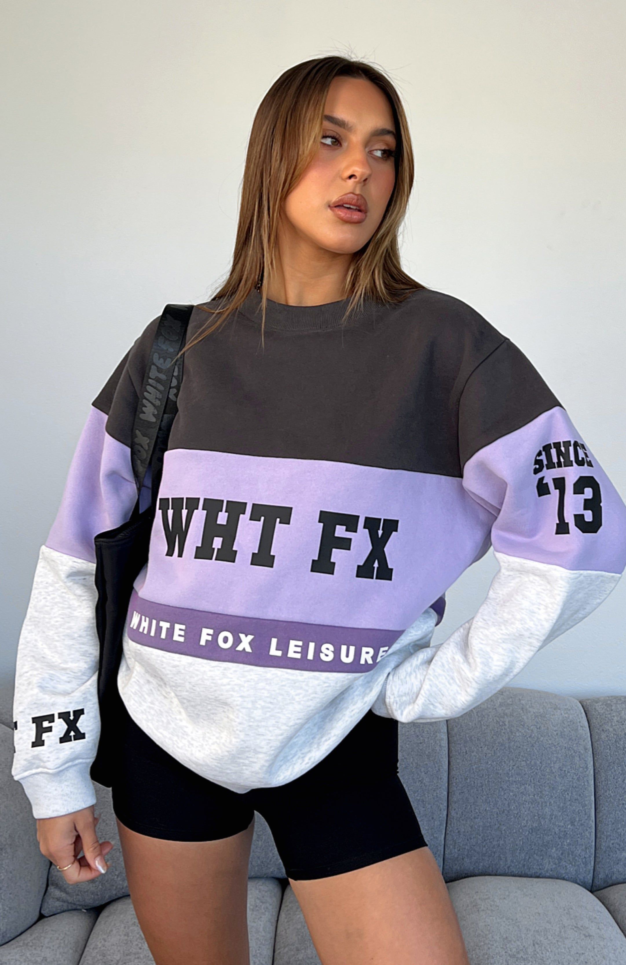 Latest And Greatest Oversized Sweater Lilac sold by White Fox Boutique