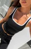 Let Me Adore You Ribbed Tank Top Black/White sold by White Fox Boutique