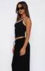 Let Me Adore You Ribbed Tank Top Black/White sold by White Fox Boutique