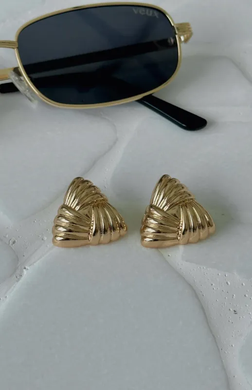 Kaia Stud Earrings Gold sold by White Fox Boutique