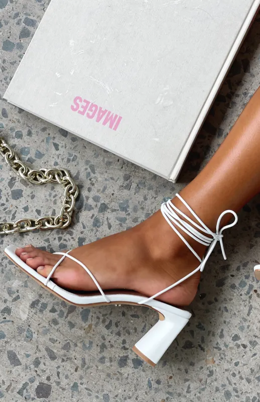 Iva Strappy Heels White sold by White Fox Boutique