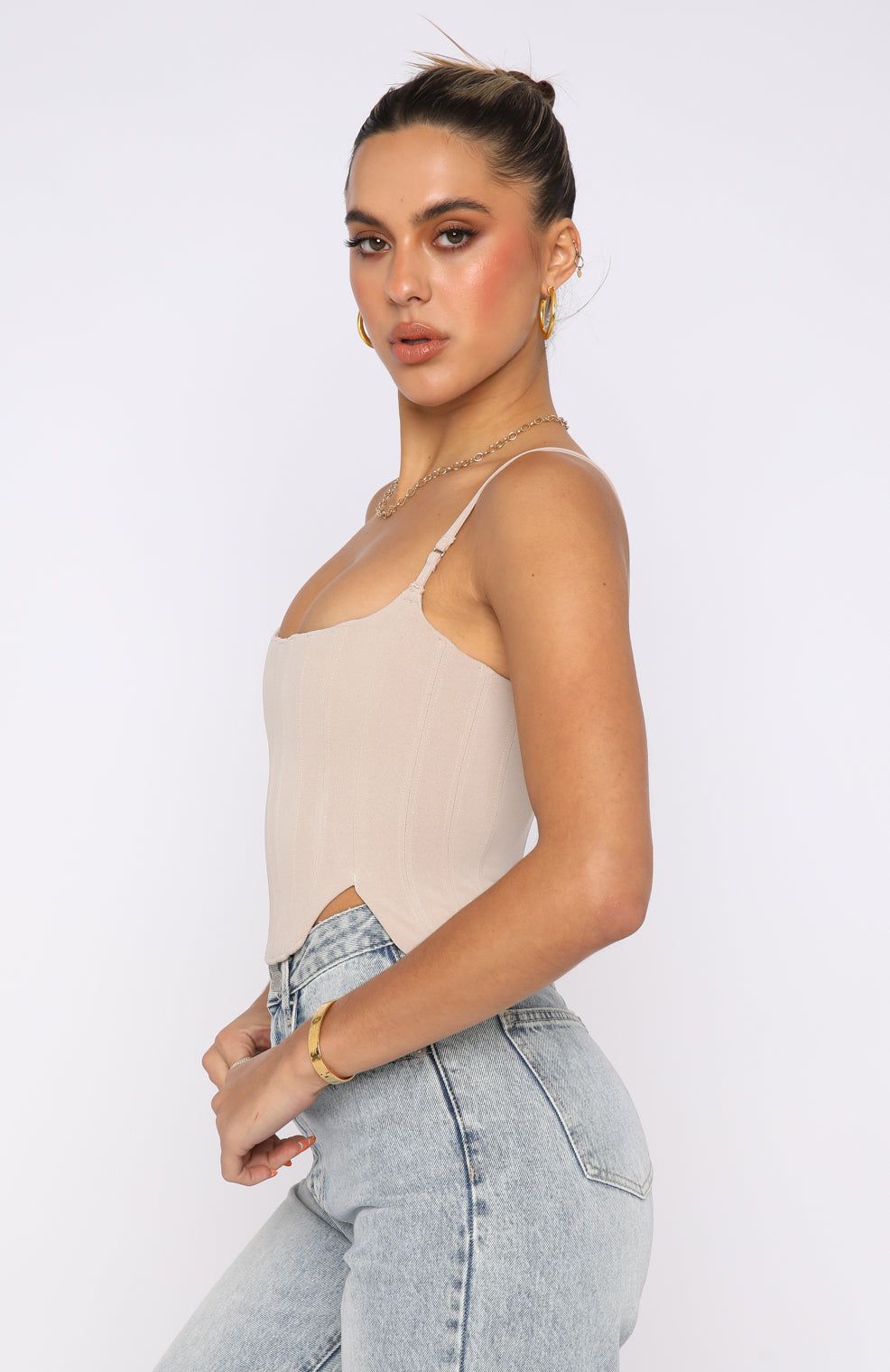 Living Large Bustier Beige sold by White Fox Boutique product image thumbnail 3