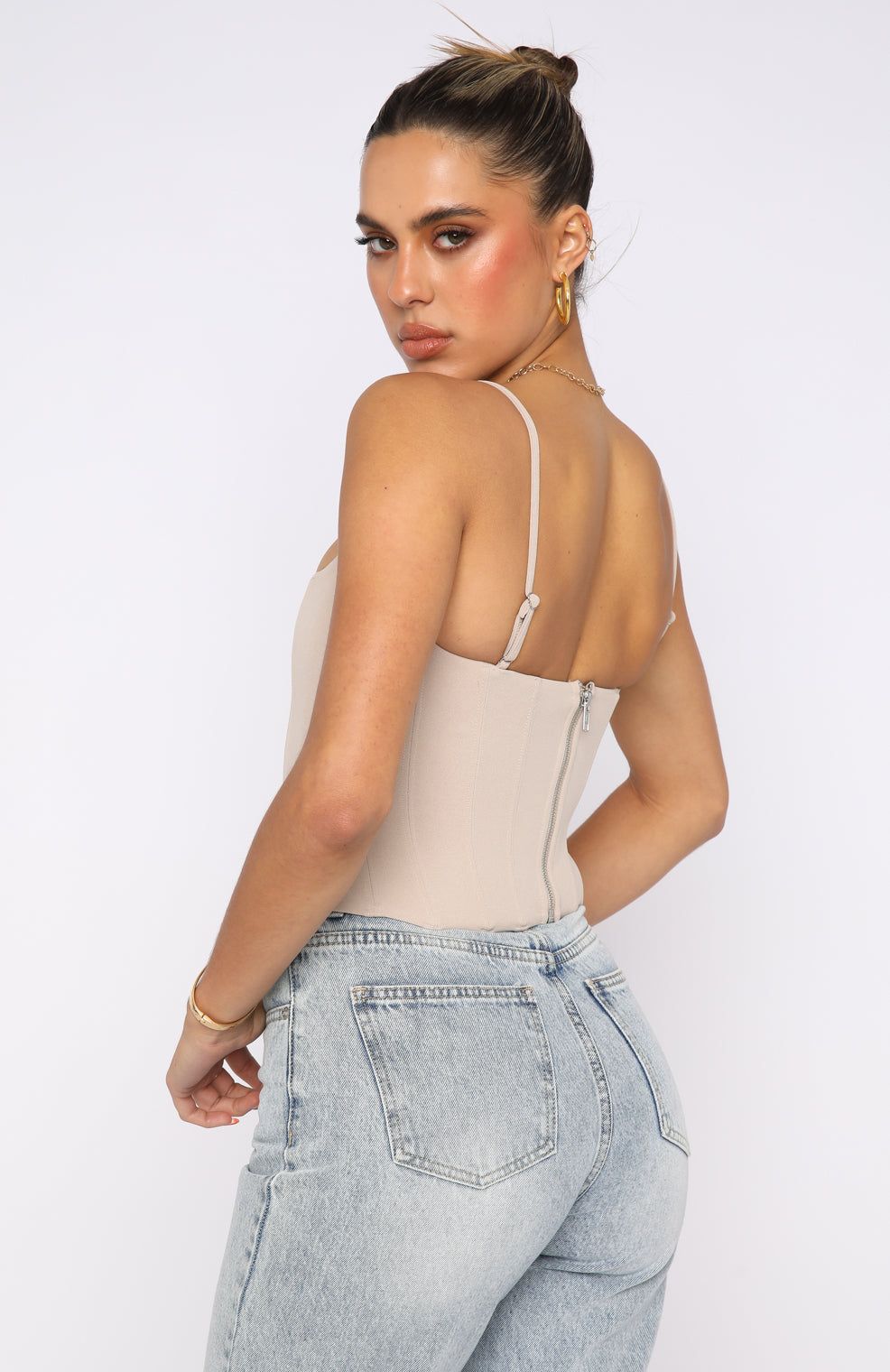 Living Large Bustier Beige sold by White Fox Boutique product image thumbnail 4