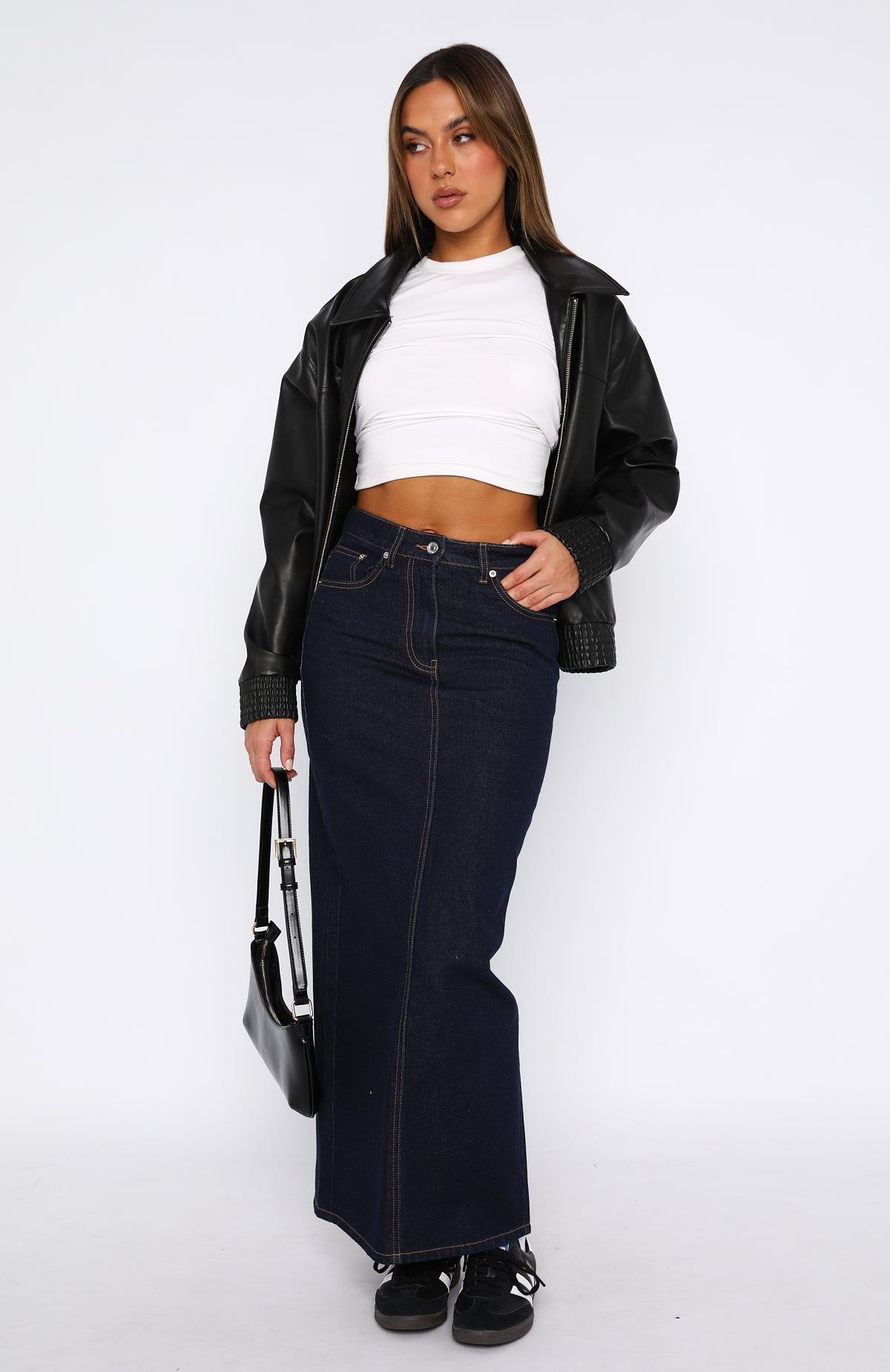 Never Lose Denim Maxi Skirt Indigo sold by White Fox Boutique product image thumbnail 2