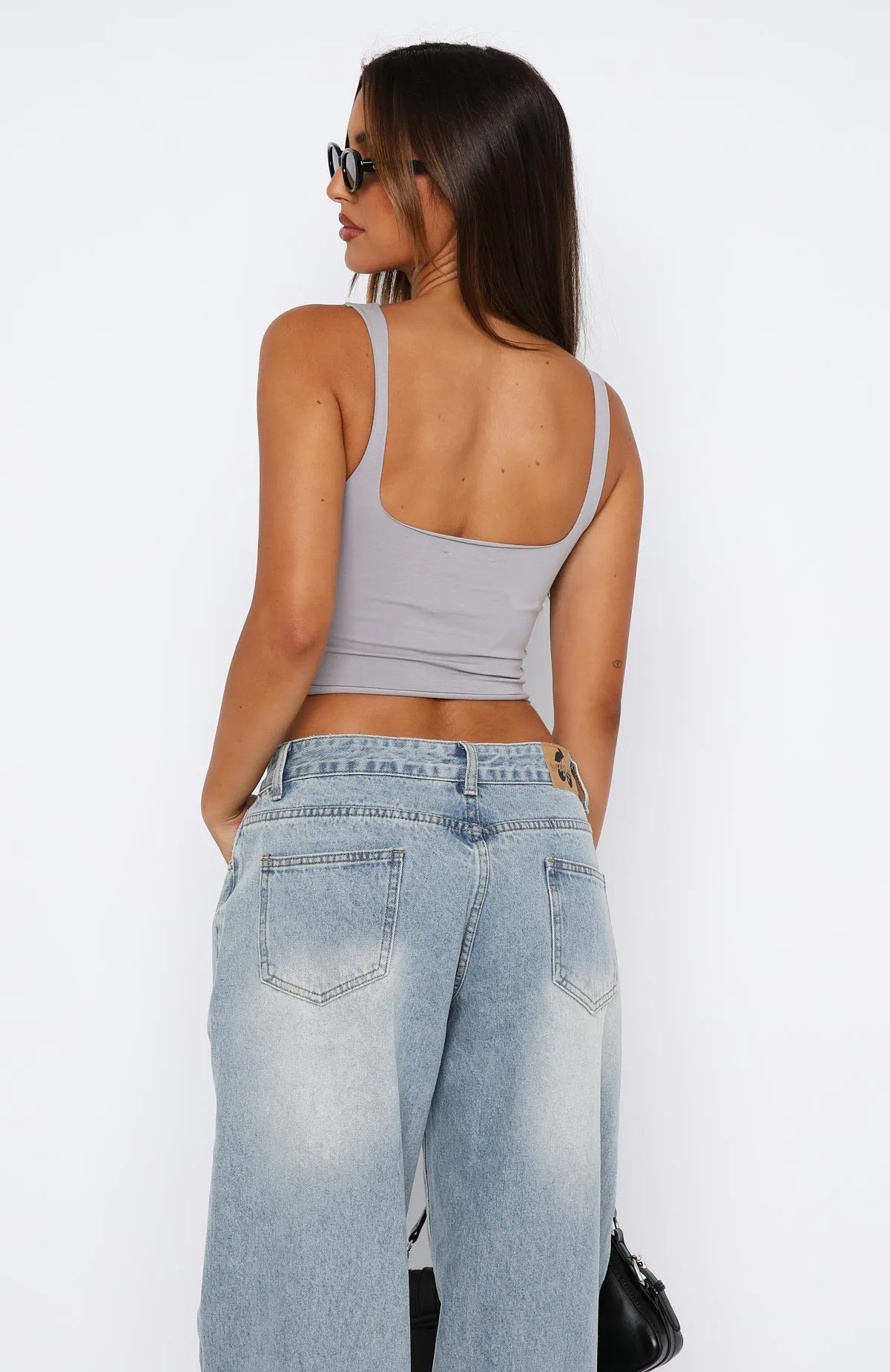 She's Sweet Crop Grey Mist sold by White Fox Boutique product image thumbnail 4