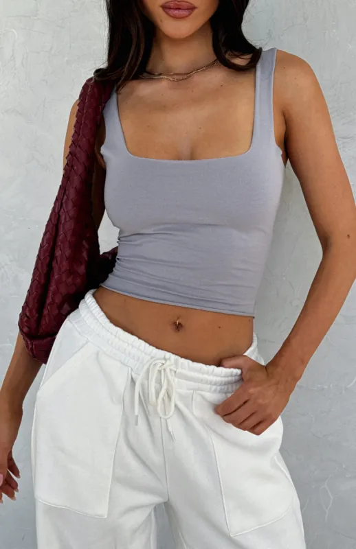 She's Sweet Crop Grey Mist made by White Fox Boutique