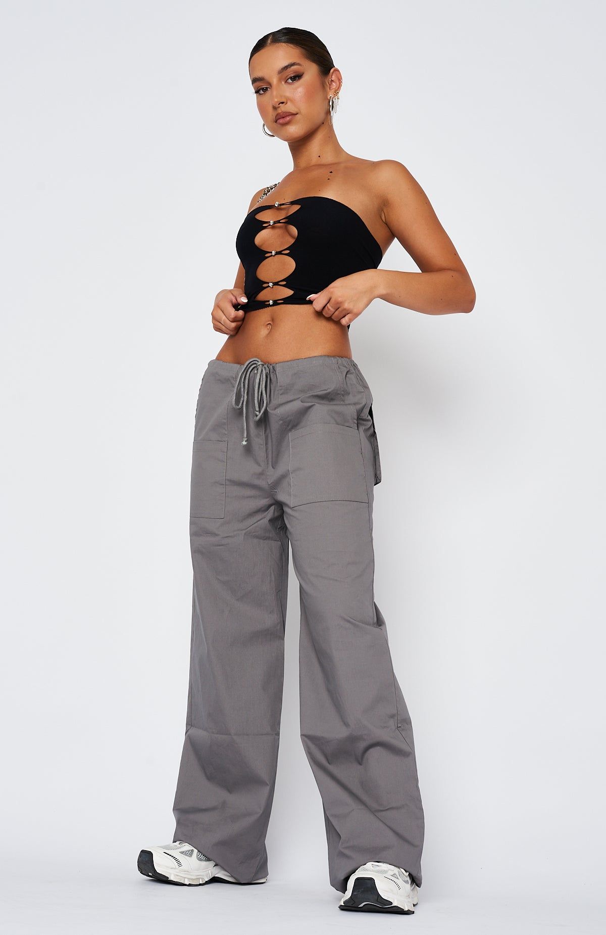 Everything I Want Pants Charcoal sold by White Fox Boutique product image thumbnail 2