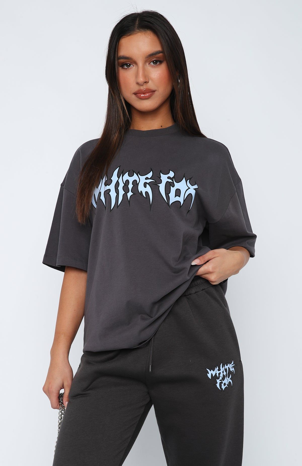 Bring That Energy Oversized Tee Charcoal sold by White Fox Boutique product image thumbnail 2