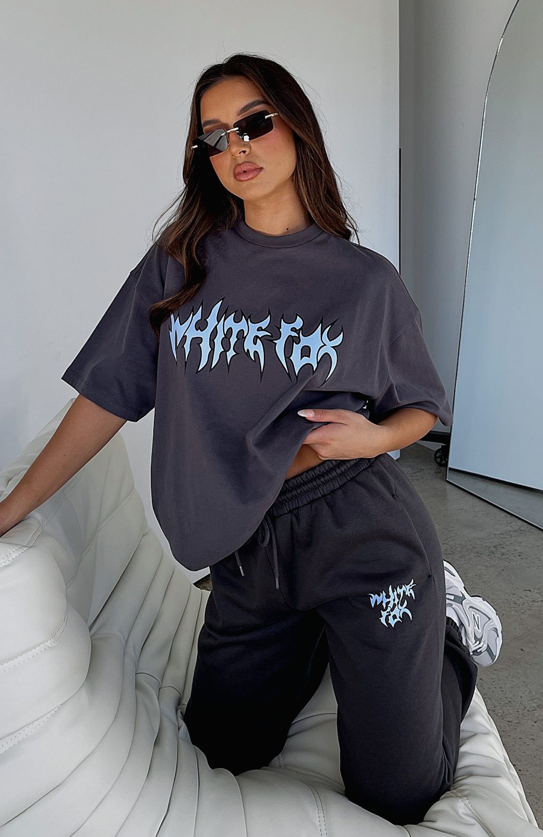 Bring That Energy Oversized Tee Charcoal sold by White Fox Boutique product image thumbnail 5