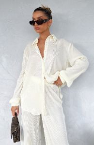 Destined For You Long Sleeve Shirt Cream sold by White Fox Boutique