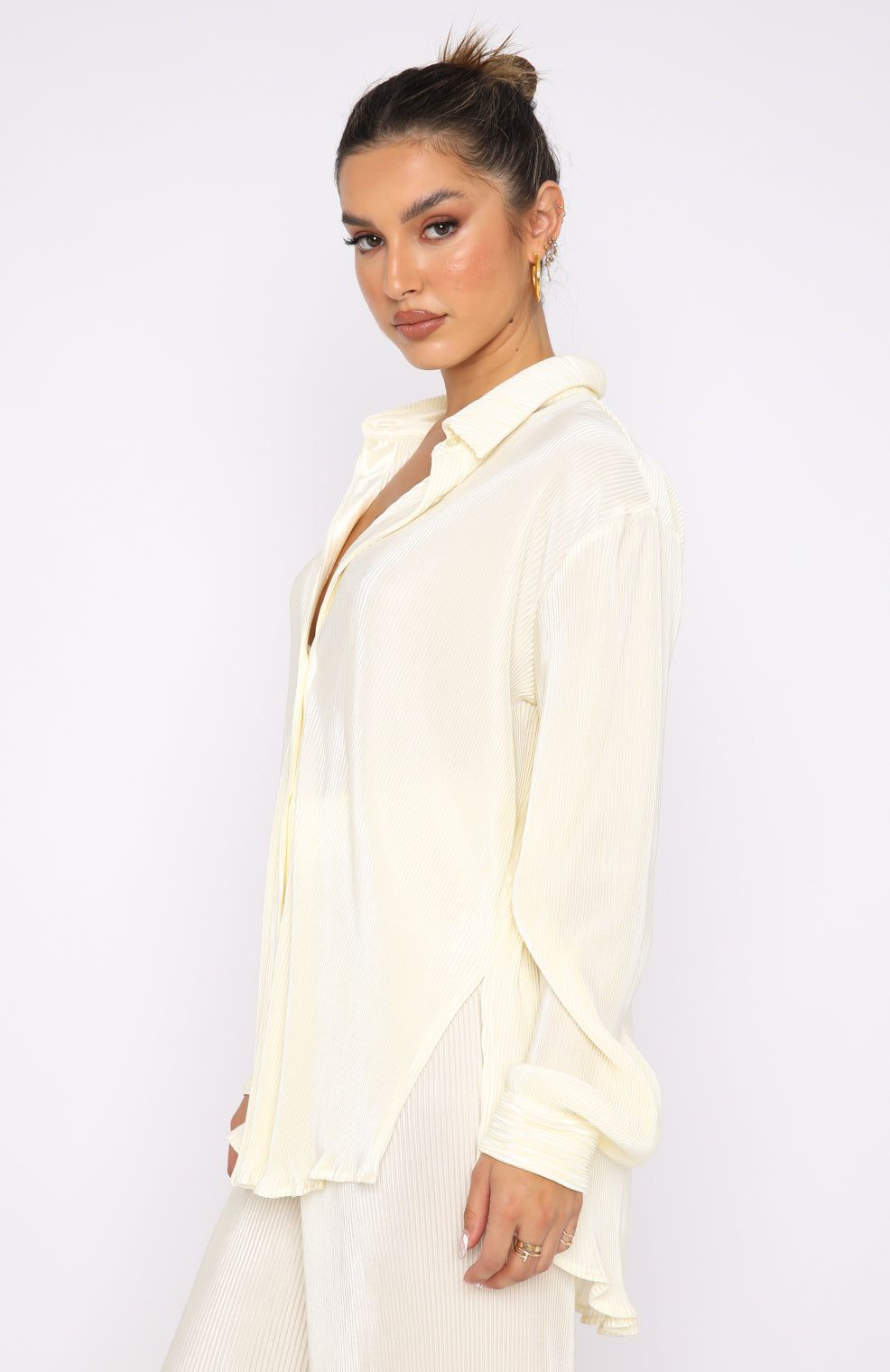 Destined For You Long Sleeve Shirt Cream sold by White Fox Boutique product image thumbnail 5