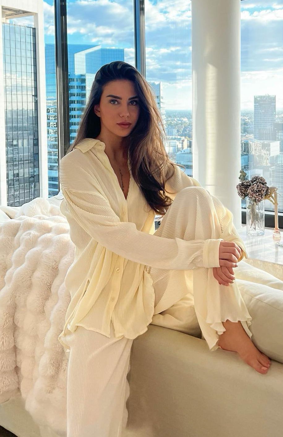 Destined For You Long Sleeve Shirt Cream sold by White Fox Boutique