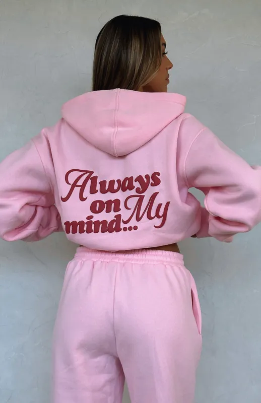 Be There For You Oversized Hoodie Pink sold by White Fox Boutique