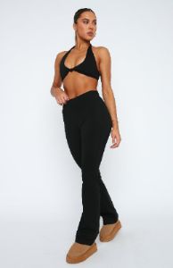 Walk With Me Flare Leggings Black sold by White Fox Boutique