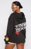 System Overload Oversized Hoodie Charcoal sold by White Fox Boutique