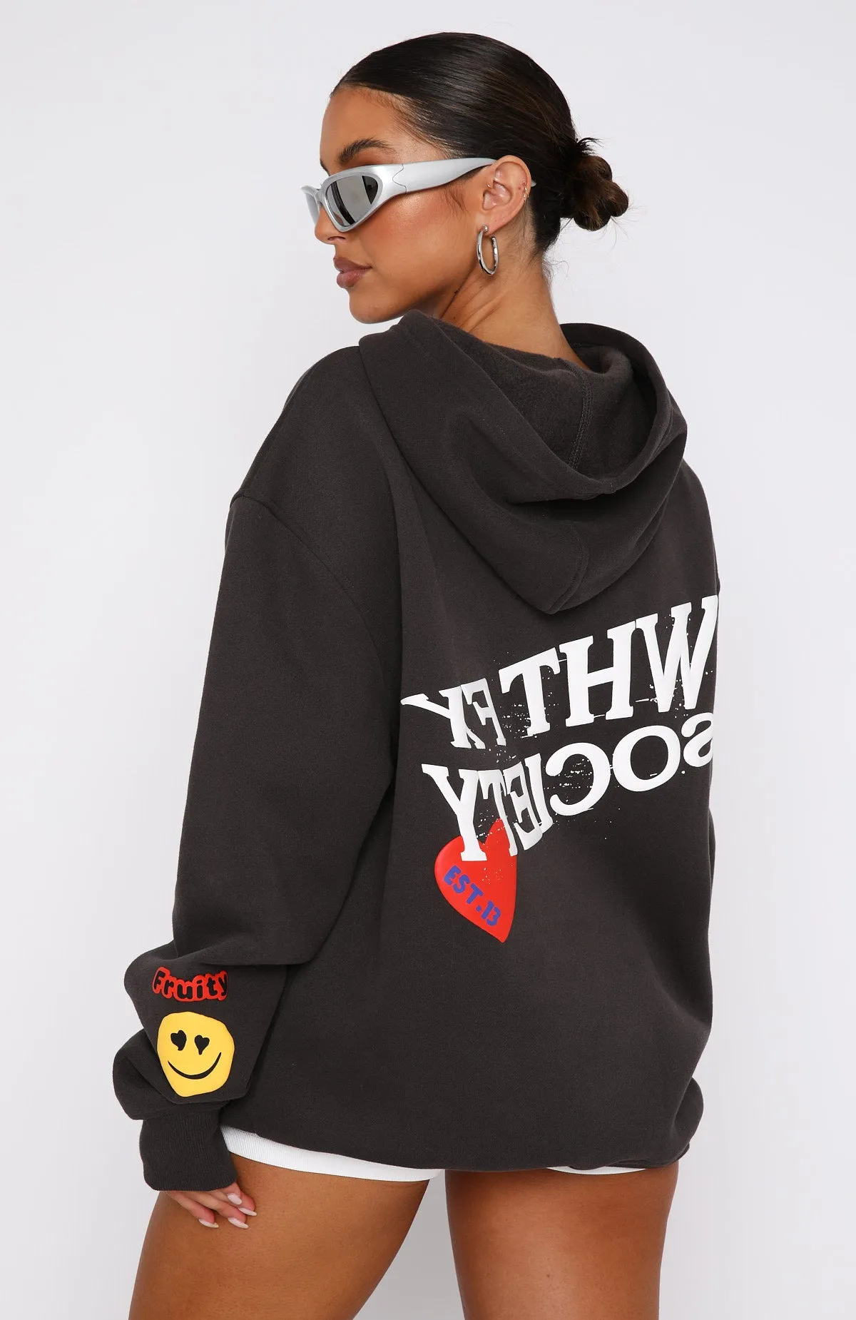 System Overload Oversized Hoodie Charcoal sold by White Fox Boutique product image thumbnail 4