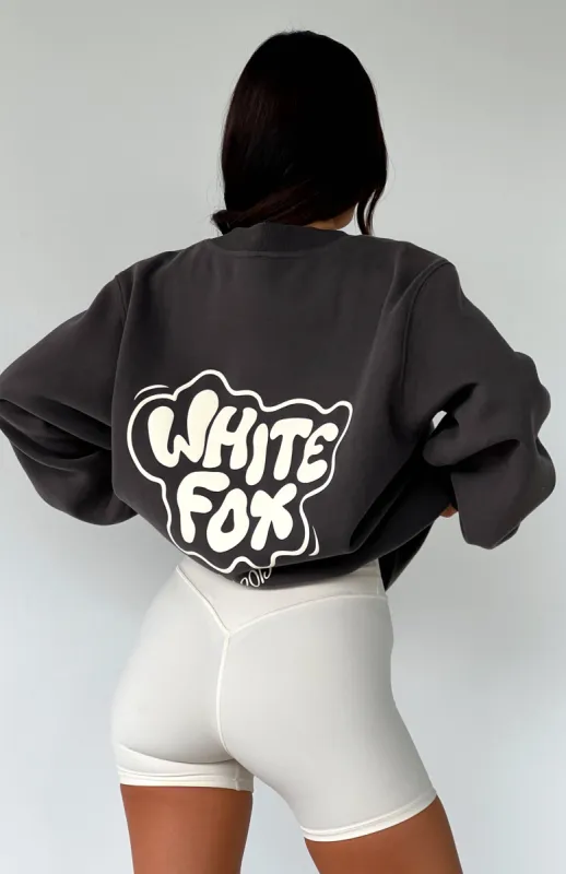 Be In The Moment Oversized Sweater Charcoal sold by White Fox Boutique
