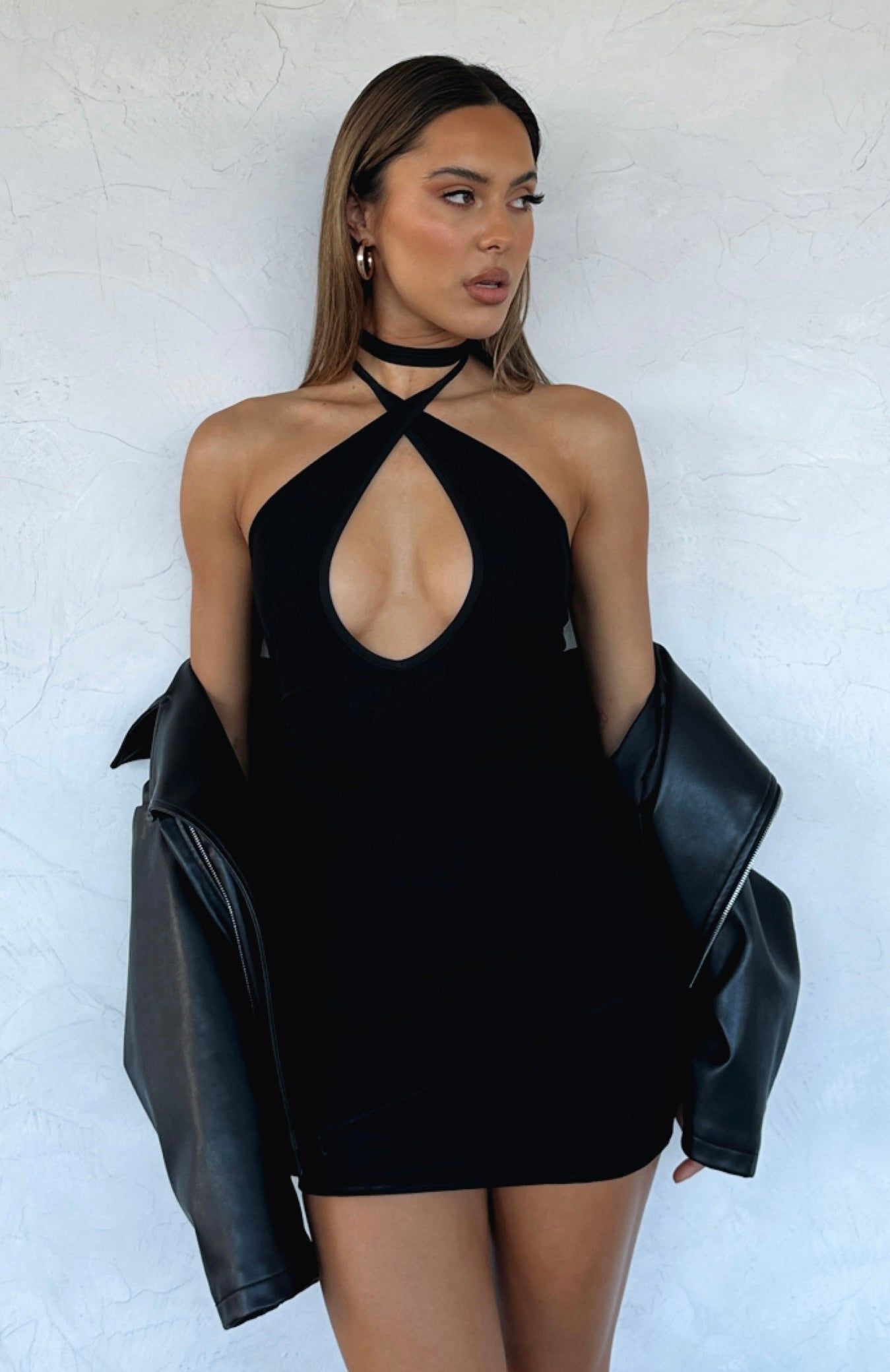 Long Nights Mini Dress Black sold by White Fox Boutique