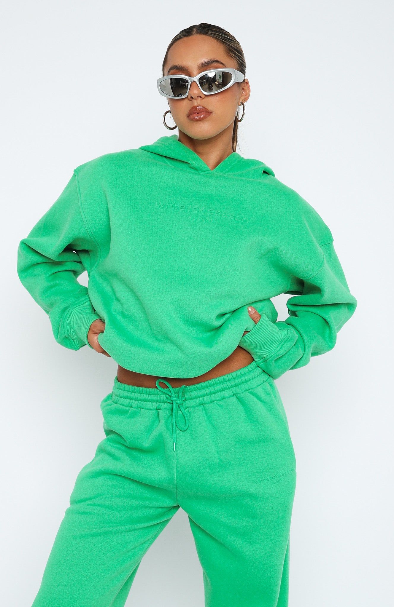 Future Forward Oversized Hoodie Jolly Green sold by White Fox Boutique product image thumbnail 2