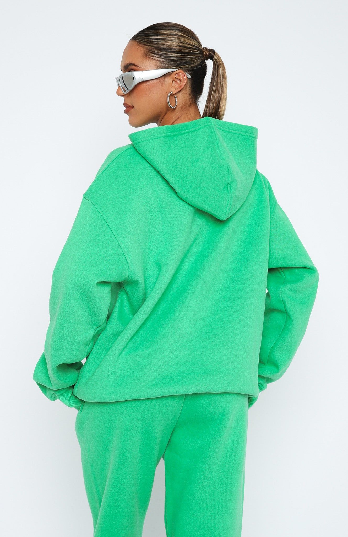 Future Forward Oversized Hoodie Jolly Green sold by White Fox Boutique product image thumbnail 4