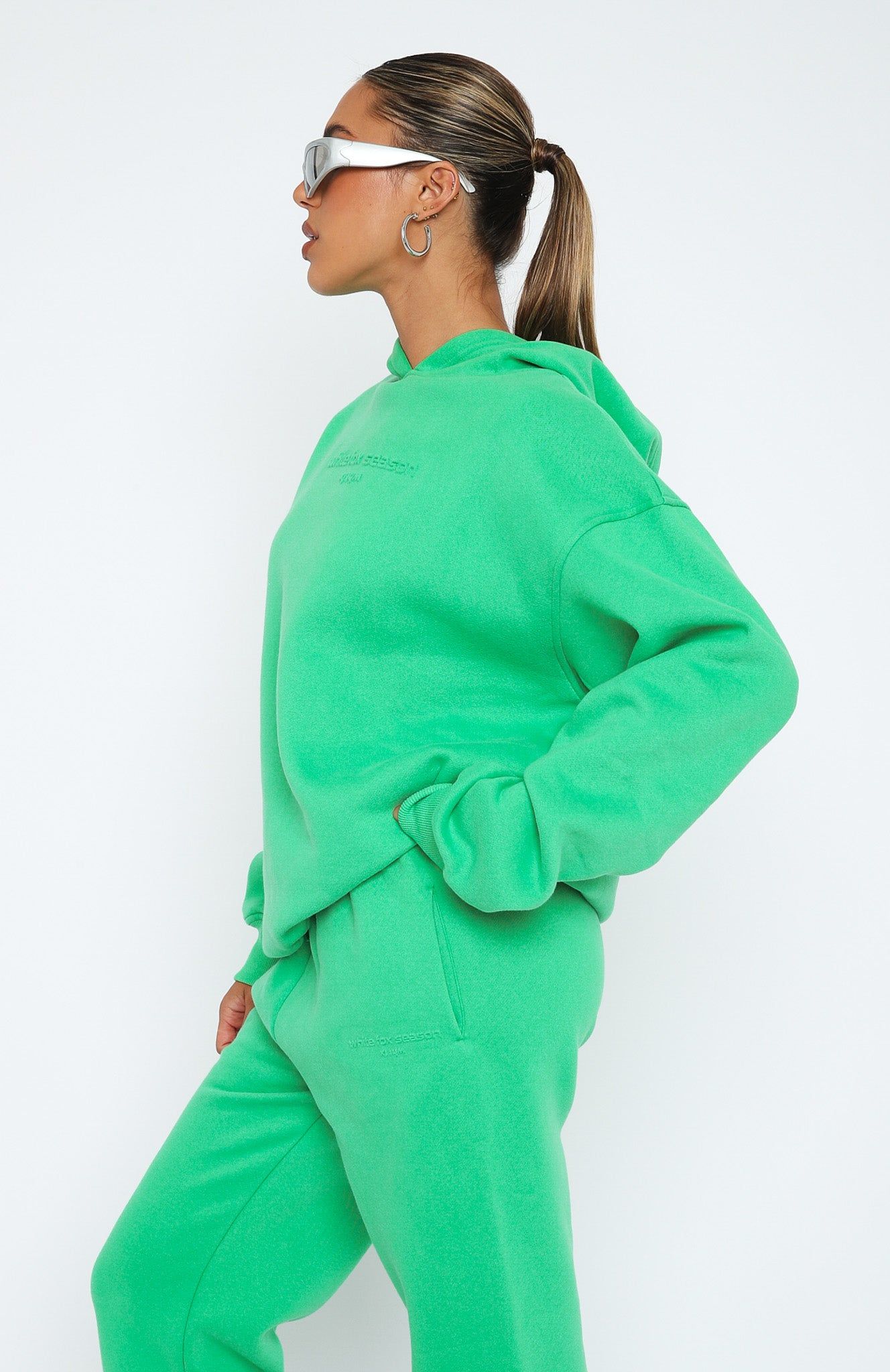 Future Forward Oversized Hoodie Jolly Green sold by White Fox Boutique product image thumbnail 3