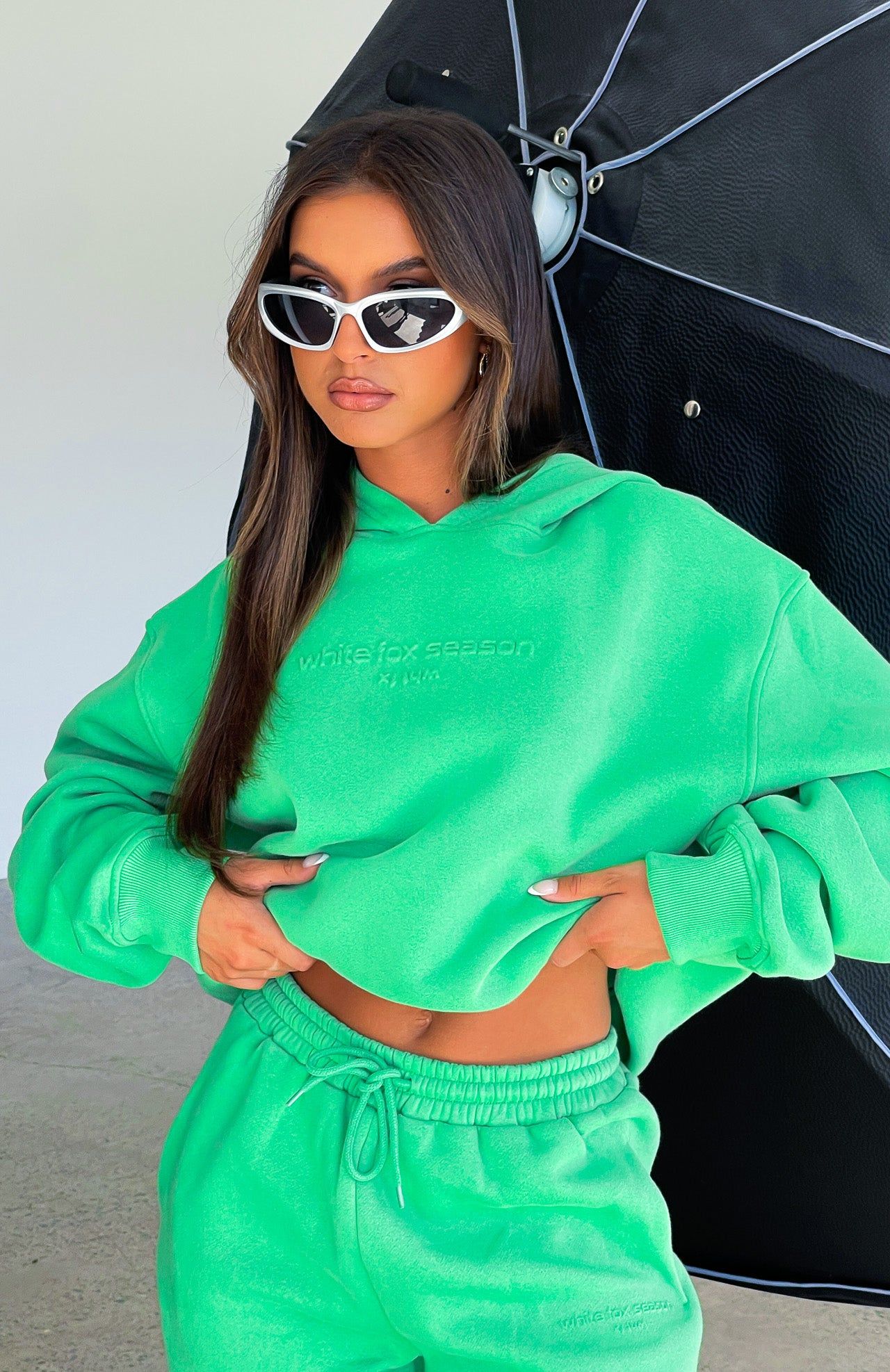 Future Forward Oversized Hoodie Jolly Green sold by White Fox Boutique