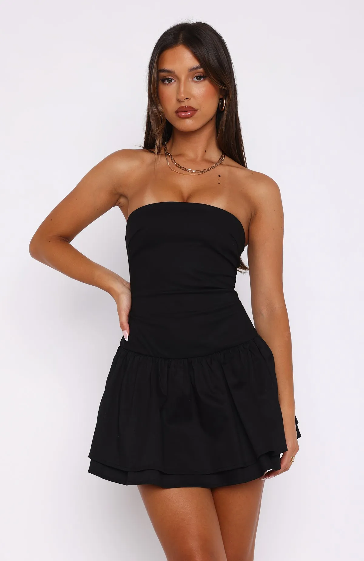 Early Hours Mini Dress Black sold by White Fox Boutique product image thumbnail 2