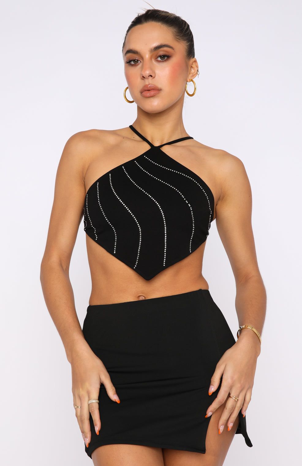 High Temptation Crop Black sold by White Fox Boutique product image thumbnail 2