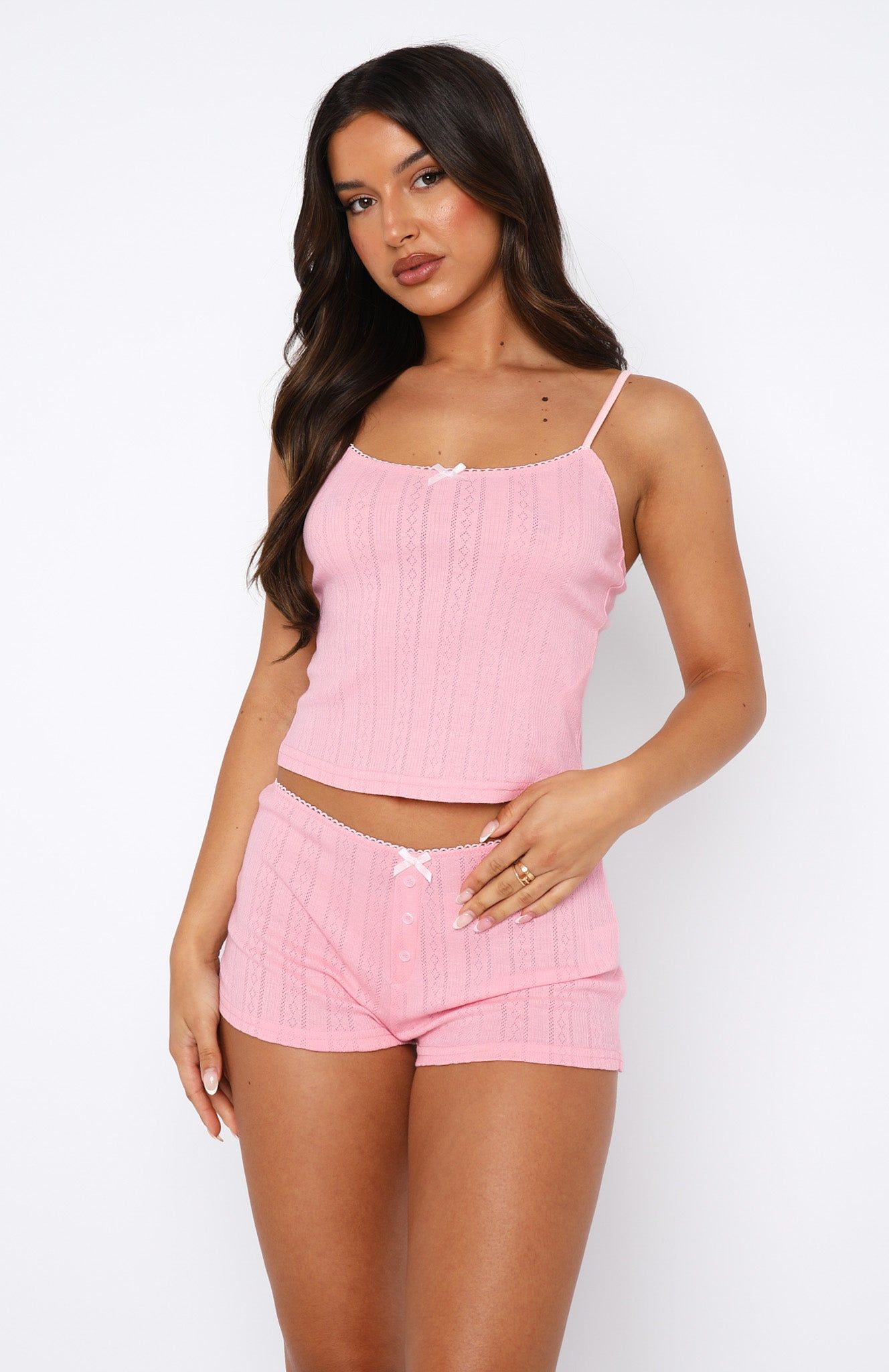 Wake Me Up Pyjama Set Baby Pink sold by White Fox Boutique product image thumbnail 2