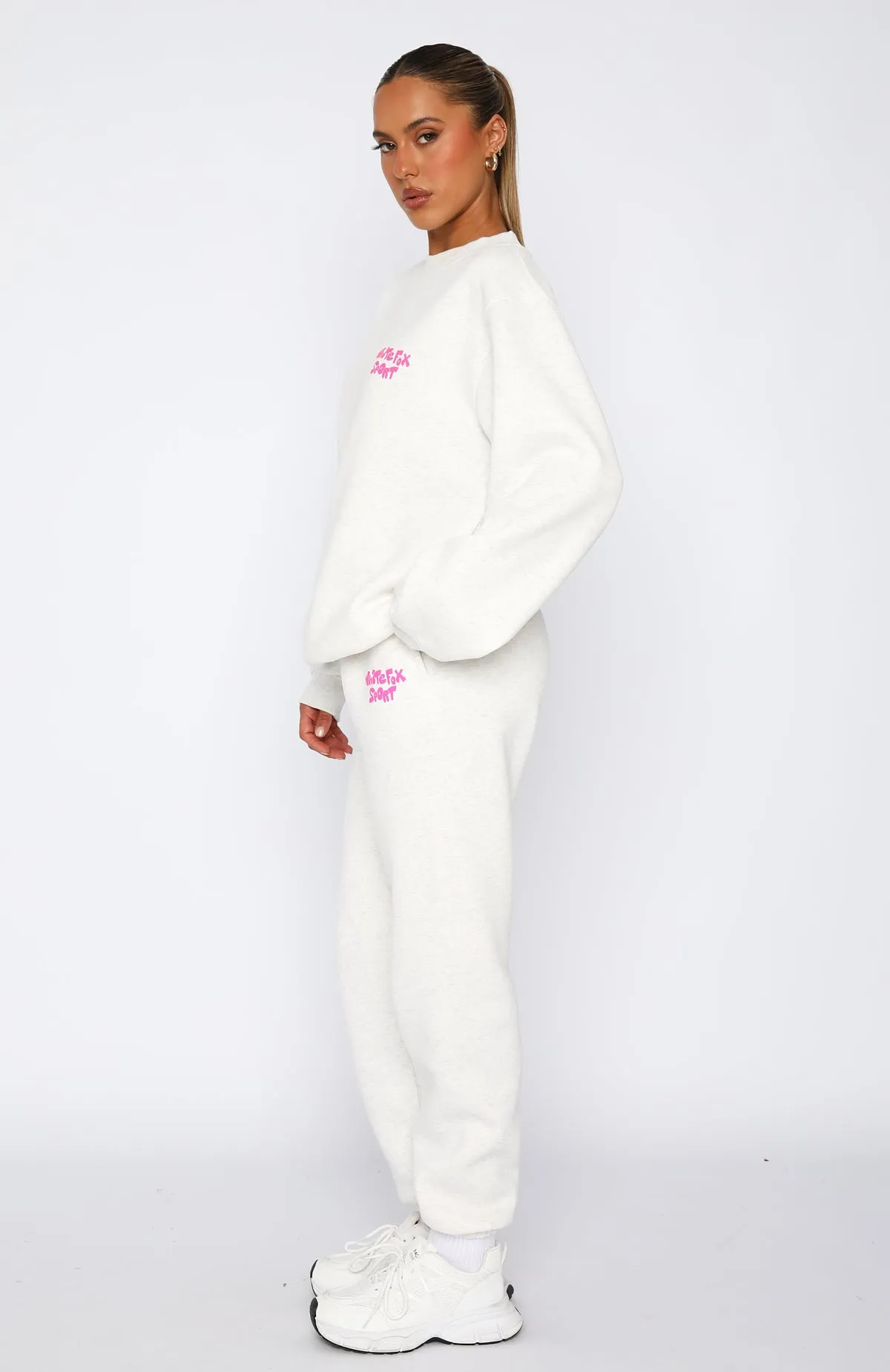 Sports Club Sweatpants Grey Marle sold by White Fox Boutique product image thumbnail 3