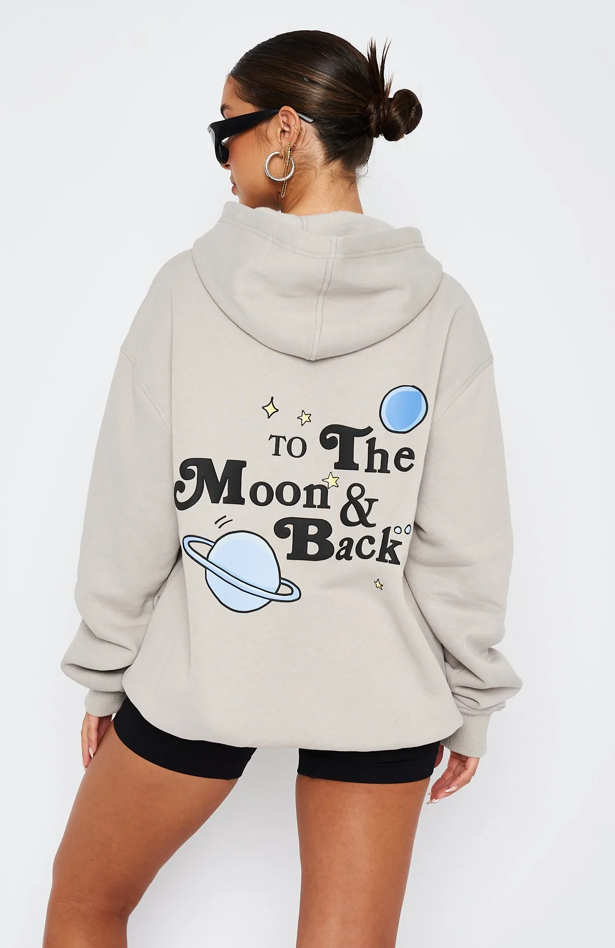 To The Moon Oversized Hoodie Lunar sold by White Fox Boutique product image thumbnail 4